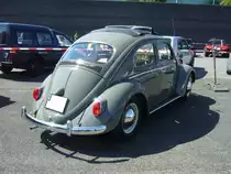 Heckansicht eines wundervollen VW Typ 1 mit Faltschiebedach aus dem Jahr 1962. Oldtimertreffen an Mo´s Bikertreff in Krefeld am 17.05.2020, natürlich unter Einhaltung aller Regeln und Hygienevorschriften.