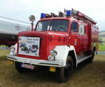 Magirus 150 D 10, Bj. 1967, 150 PS, steht als Löschfahrzeug bei der Oldtimerausstellung in Uttrichshausen, 07-2019
