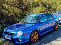 Subaru Impreza  Bug Eye  aus der zweiten Generation, fotografiert in Oktober, 2019.