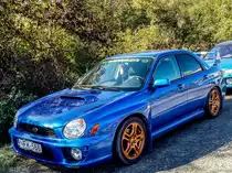 Subaru Impreza  Bug Eye  aus der zweiten Generation, fotografiert in Oktober, 2019.