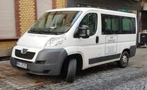 =Peugeot Boxer von Baudekoration SCHREYER steht im Januar 2020 in Hünfeld