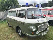 =Barkas B 1000 als Polizeifahrzeug, gesehen bei der Erinnerungsveranstaltung  30 Jahre Mauerfall  in Fulda, 08-2019