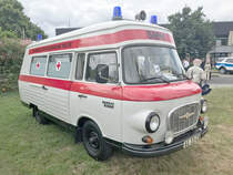 =Barkas B 1000 der SMH, steht bei der Erinnerungsveranstaltung  30 Jahre Mauerfall  in Fulda, 08-2019