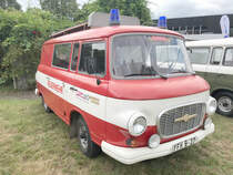 =Barkas B 1000 als Feuerwehrfahrzeug, steht bei der Erinnerungsveranstaltung  30 Jahre Mauerfall  in Fulda, 08-2019