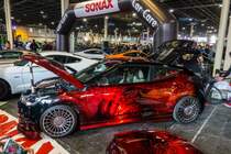 Hyundai Veloster mit anspruchsvoller Airbrush. Foto: AMTS, 03.2019, Budapest.