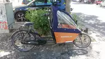 Ein einspuriges Lastenrad von Bakfiets.nl in Berlin. Aufgenommen am 06.06.2020.