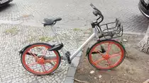 Ein Leihrad von Mobike in Berlin. Aufgenommen am 07.06.2020.