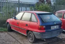 Opel Astra F Rückansicht. Foto: November, 2019.