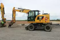 CAT M315F am 19.06.20 in Erlensee auf einer Baustelle. Ich durfte durch nachfragen Fotos machen die Stelle war nicht eingezäunt