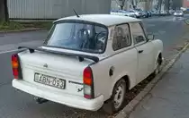 Rückansicht: Trabant 1.1, getunt. Foto: Januar, 2020.
