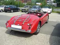 Heckansicht eines MG A Roadster. Alte Dreherei in Mülheim an der Ruhr am 21.06.2020.
