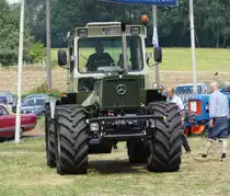 =MB Trac 900 turbo unterwegs auf den Austellungsgelände bei der Oldtimerausstellung in Uttrichshausen, 07-2019