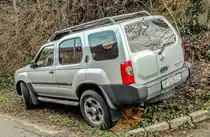 Rückansicht: Nissan Xterra (2002-2004), fotografiert in Januar, 2020.