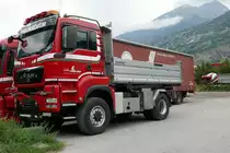 Ein MAN Kipper von Volken Beton am 23.7.16 in Visp.