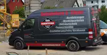 =MB Sprinter der Firma KLEIN steht im Juni 2020 auf einer Baustelle in Petersberg-Marbach