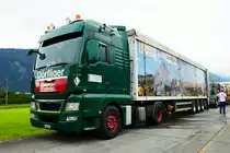 Ein weiterer MAN Sattelzug von Dörflinger am 26.6.16 beim Trucker Festival Interlaken.