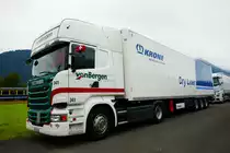Scania Sattelzug von von Bergen sa am 26.6.20 beim Trucker Festival Interlaken