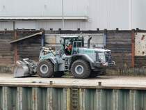 Ein Doosan Radlader im Einsatz bei BEHALA am Westhafen in Berlin. Foto vom 17.06.2020.
