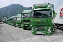 Volvo und MB Actros von Traveco beim Trucker Festival Interlaken am 25.6.18.