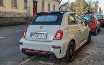 Fiat Abarth 595 Pista, fotografiert in Januar, 2020.