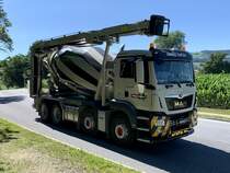 MAN Betonmischer von Daepp Beton am 30.6.20 in Kiesen.