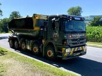 MB Actros Betontransporter von Eicher Transporte am 30.6.20 in Kiesen.