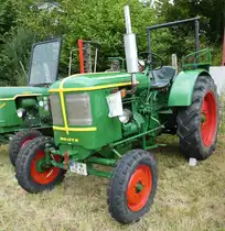 =Deutz F2L514/4, Bj. 1957, 30 PS, steht bei der Oldtimerausstellung in Uttrichshausen im Juli 2019