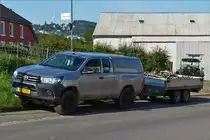 Toyota Hilux mit H�nger gesehen am 14.07.2020.