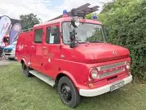 =Opel Blitz als ehem. Feuerwehrfahrzeug der Werksfeuerwehr von Michelin, ausgestellt bei der Gedenkveranstaltung  30 Jahre Mauerfall  im August 2019 in Fulda.