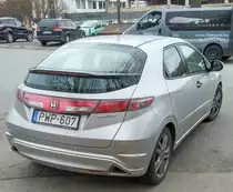 Der avantgarde Heck des Honda Civic Mk8. Foto: Februar, 2020.