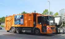 MB ECONIC 2628 mit Erdgasantrieb Müllentsorgungsfahrzeug der Berliner Stadtreinigung (BSR MN 448) am 05.08.20 Berlin Marzahn.