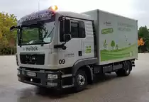 =MAN der Firma HELBOK steht im Oktober 2019 in Bregenz