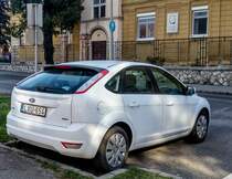 Rückansicht: Ford FOcus Mk2, fotografiert in März, 2020.