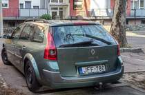 Rückansicht: Renault Mégane II Grandtour, fotografiert in März, 2020.