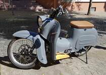 =Simson Schwalbe steht im Juli 2020 in Hünfeld