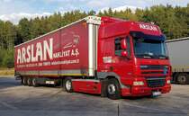 =DAF XF-Sattelzug der Spedition ARSLAN rastet im Juli 2020 an der A 7