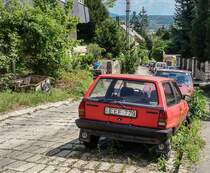 VW Polo Mk2 Rückansicht aufgenommen in Mai, 2020.