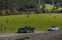 Zagato Nibbio Spyder und Coupe (auf Basis des Ferrari 599GTB) am 05.09.2020 in der Nähe von Gstaad.