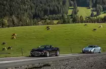 Zagato Nibbio Spyder und Coupe (auf Basis des Ferrari 599GTB) am 05.09.2020 in der Nähe von Gstaad.