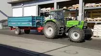 =Deutz DX bei der Getreideanlieferung auf dem Betriebshof der Raiffeisen-Warenzentrale in Hünfeld, Juli 2020