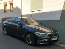 2019-er BMW 5 als Firmenwagen der Dusser Group. Die Aufnahme stammt von August, 2020