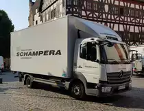 =MB Atego von SCHAMPERA steht zur Entladung in Fulda, 08-2020