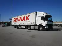 Türkischer Renaultsattelzug,am 18.September 2020,im schwedischen Ystad.