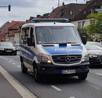 =MB Sprinter der Polizei unterwegs in Würzburg im August 2020