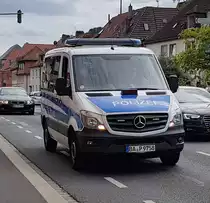 =MB Sprinter der Polizei unterwegs in Würzburg im August 2020