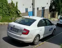 Rückansicht: Skoda Rapid, aufgenommen in Mai, 2020.