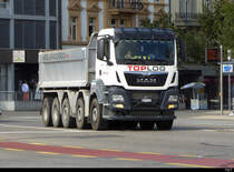 MAN Kipper unterwegs in der Stadt Solothurn am 22.09.2020