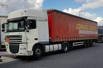 =DAF XF mit einem Auflieger von CORNEEL GEERTS rastet im August 2020 an der A 3