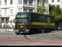 Scania Sattelschlepper unterwegs in der Stadt Solothurn am 22.09.2020