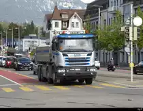 Scania G490 Kipper unterwegs in der Stadt Solothurn am 22.09.2020